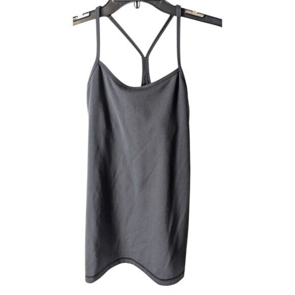 LULULEMON ATHLETICA Power Y Tank 'Everlux In Black Size 4 - Picture 3 of 4